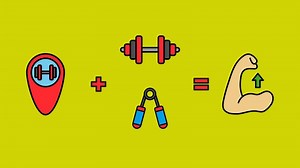 Download healthy living animation with exercise in the gym for free