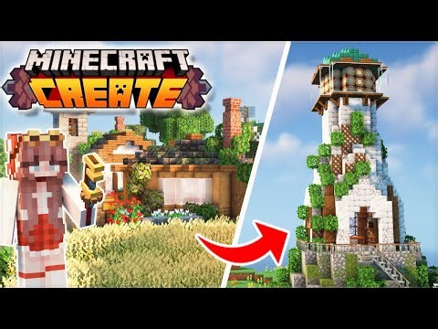 I built a CREATE-POWERED Lighthouse Village in Minecraft! ⚙️ | Episode 5