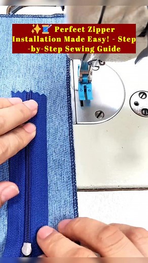 8.6K views · 43 reactions | ✨淋 Perfect Zipper Installation Made Easy! - Step-by-Step Sewing Guide #ZipperSewing #SewingTutorial #DIYProjects #fblifestyle | All Girls' Things | Facebook