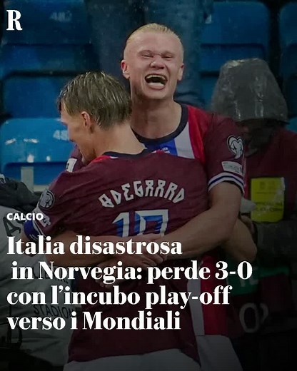 Italia perde 0-3 contro la Norvegia nelle qualificazioni