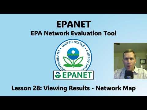 EPANET Lesson 28 - Viewing Results - Network Map
