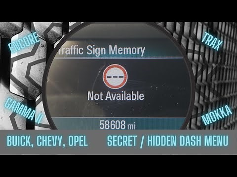 Hidden / Secret Dash Menu | Buick Encore | Chevrolet Trax | Opel Vauxhall Mokka