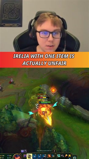 IRELIA WITH ONE ITEM IS ACTUALLY UNFAIR #Thebausffs #twitch #twitchclips