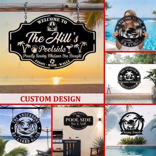 Personalized Camping Metal Sign: Custom Cabin Name, Lake Outdoor Decor - Etsy