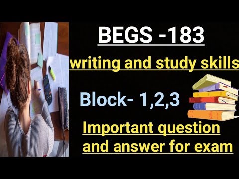 BEGS -183 |writing and study skills |Block- 1,2,3 |Important question and answer for exam