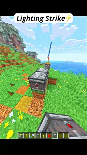 Lighting strike in Minevcraft | #minecraft #lighting #strike #4k #new #build