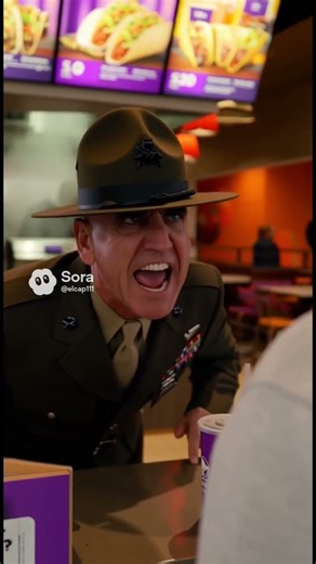 Gunnery Sergeant Hartmann Visiting Taco Bell! #usmc #marines #military #tacobell #drillinstructor