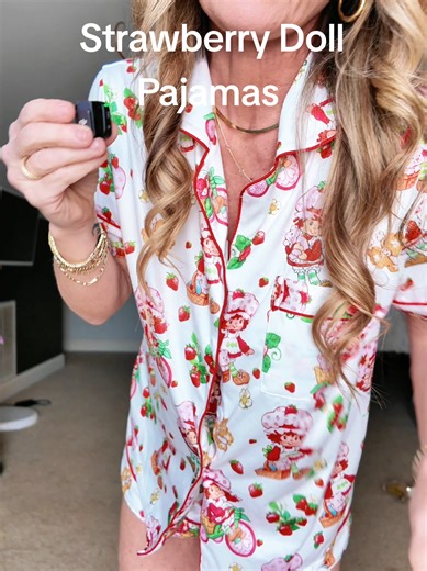 These little strawberry Doll pajamas are so cute & soft! My new favorite, indeed! #tiktokshopjumpstartsale #tiktokshopcreatorpicks