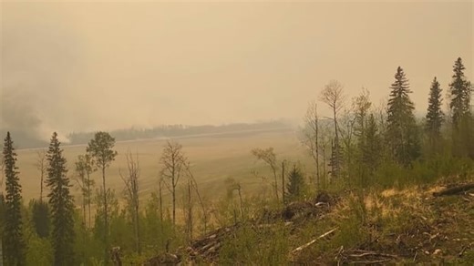 Wildfire smoke still smouldering near Fort Nelson, B.C.