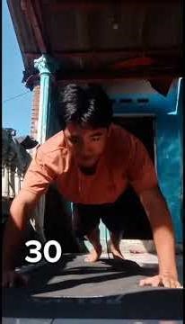 siapa bisa lewati repetisi push up ku? Langsung komentar!! #pushupchallenge #hidupsehat #challenge