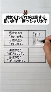 男女それぞれが想像する細い女子とぽっちゃり女子の違い