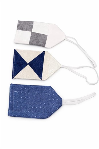 3 Quilted Luggage Tags – Handmade Patchwork, Eco-friendly Fabric, Unique Travel Gift - Etsy
