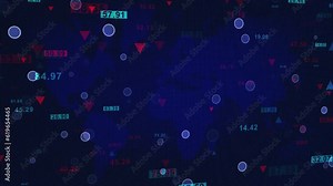 Digital fly binary code background loop. Data binary code network. 4K loop animation. Stock Video