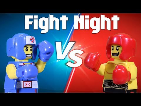 Blue vs Red Boxing Match - Lego Stop Motion Battle