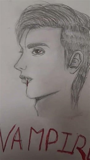 art #vampire #drawing #guys tell me do vampire really excited 💀