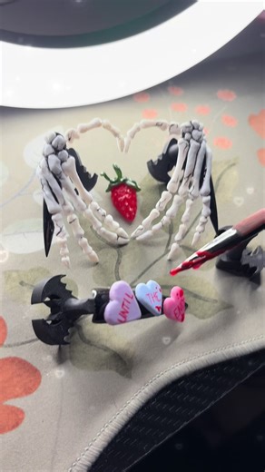 I’ve been a busy Nail Goblin in the depths of the cage. Working on this treasure; a hand sculpted and painted competition art nails. This set is entitled simply- “Forever” I very much enjoyed the freedom of sculpting a nail set that does not need to be worn. I could let out all of my gobliny tricks and chase every muse. This piece will be available as an unwearable art piece in the future, but it has yet to reach its final form… Made as an entry for @Kay loves nails free form valentines competit