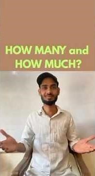 Difference between How many and How much