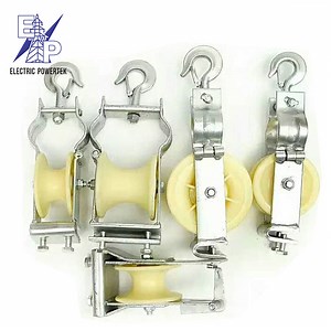 [Hot Item] Stainless Aerial Single Stringing Steel Nylon Cable Pulling Rollers