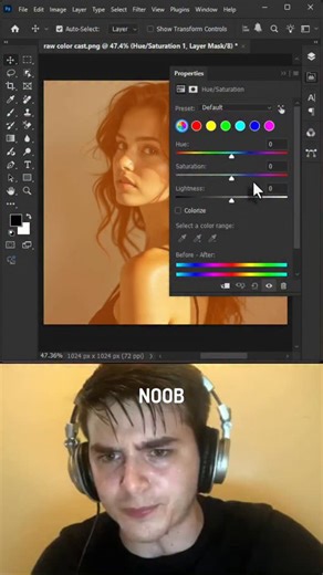 GFX OM on Instagram: "Fixed extreme colour cast using Photoshop Follow - @gfx.om . . . . #photoshop #photoshoptutorial #edit #editing"