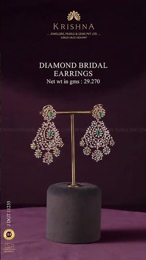 💎 18K Diamond Bridal Earrings ✨ Elegant Wedding Jewellery for Timeless Bridal Moments 👰‍♀️💫