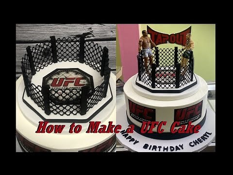 How to make a UFC Ring Cake. Como Hacer un Pastel de la UFC