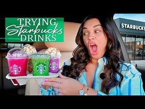 Trying Starbucks New Menu Items!!