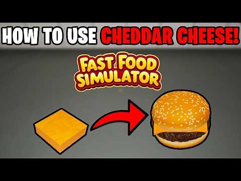 HOW TO MAKE CHEESE BURGER AND USE CHEDDAR CHEESE IN FAST FOOD SIMULATOR (FULL GUIDE TUTORIAL)
