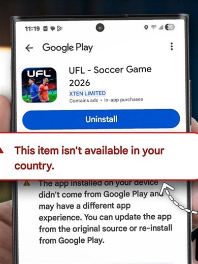 How to fix This Item is not available in your country - How to download UFL Mobile game #efootball2026mobile #uflmobile #itemnotavailableinyourcountry #uflgame