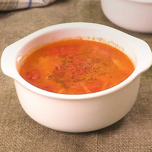 トマト好きな人に！ たっぷりミニトマトのガーリックスープのレシピ動画・作り方 | デリッシュキッチン