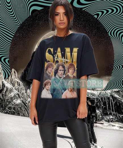SAM HEUGHAN Shirt, Actor Retro Tshirt, Movie Sweatshirt Merch Gift, Film Vintage Fan Tees, Tv Series Comfort Colors Kids Tee - Etsy
