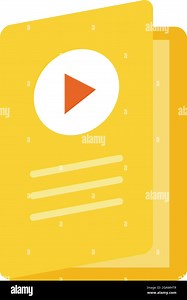 Video lesson folder icon. Flat illustration of video lesson folder vector icon isolated on white background Stock Vector Image & Art - Alamy