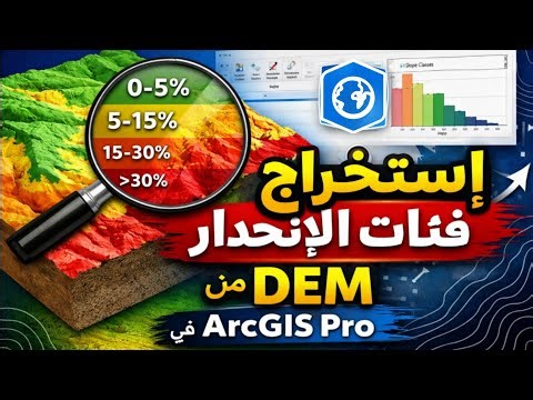 طريقة استخراج فئات الانحدار من DEM في ArcGIS Pro خطوة بخطوة للمبتدئين