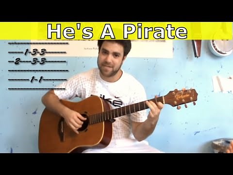 Fingerstyle Tutorial: He's A Pirate (Pirates of the Caribbean) - Guitar Lesson w/ TAB