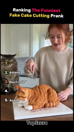 Ranking the funniest Fake cake cutting prank #funny