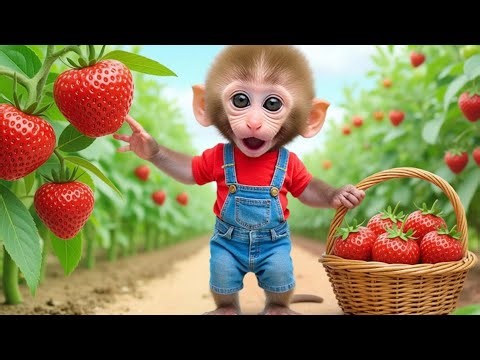 猴子娜娜开着拖拉机，梦想着草莓大丰收。| Nana和朋友们