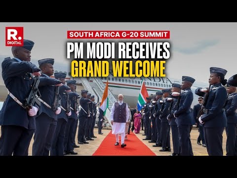PM LIVE: PM Narendra Modi Touches Down In South Africa For G-20 | Grand Welcome From Indian Diaspora
