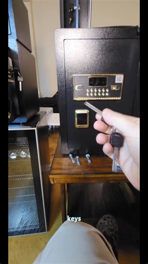 TNTANTS 5.2 Large Home Security Safe Box with Digital Keypad Alarm System Internal Locking Compartment for Money Jewelry Office Fireproof Waterproof Bag