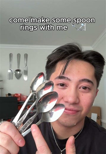 come make some rose spoon ring orders for Valentine’s Day 🥄💍🌹 - Remember to place your order to get it in time for Valentine’s Day! ❤️ #spoonring #spoonrings #spoontok #upcycling #ringsbyjosh