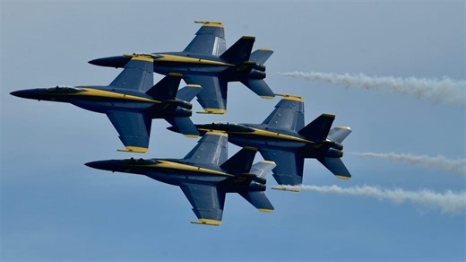 Blue Angels arrive at the Pensacola Beach Air Show 2025