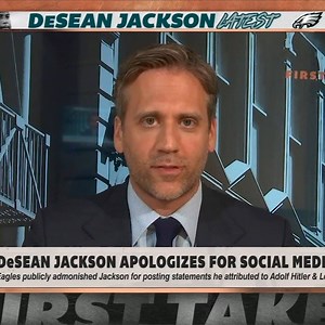 423K views · 2K reactions | “You couldn’t uplift African Americans without singling out Jews falsely for having some kind of conspiracy … to keep Black people down?” Max Kellerman is glad DeSean Jackson apologized for his comments, but would like to hear Jackson explain himself more. (via ESPN First Take) | ESPN | Facebook