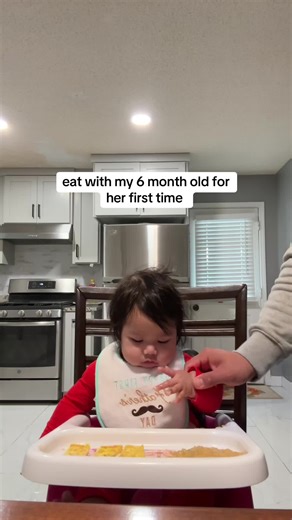 Baby's First Eating Experience at 6 Months