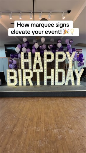 Marquee signs can take your event to the next level! Look at this larger than life HAPPY BIRTHDAY stack that stole the show! Up next: MR & MRS, follow for more! #marquee #marqueeletters #marqueenumbers #woodworking #smallbusiness