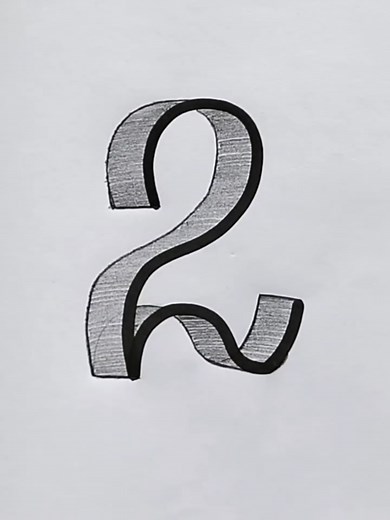 3d number calligraphy using double pencil ✏️... . . . #3d #drawingtutorial #drawings #fyp