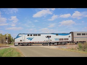 Amtrak Trains At Railroad Crossings Around Rio, WI On The CPKC Watertown Sub