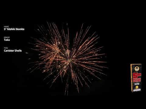 5" Nishiki Bombs - Artillery Shells - Tako Pyrotechnics
