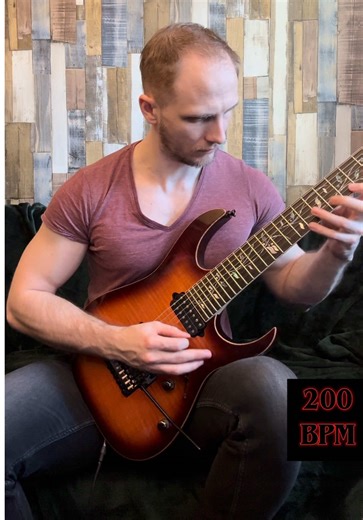 Few speed exercises from today’s guitar workout. 🤘🔥 Recorded attempts at 200bpm, during exercising I played it slower and faster. Basically I start at 100bpm and slowly increase tempo by 10-20bpm until I’m not able to play at least 70-80% of the notes at right tempo. All exercises are from stuff related to Rusty Cooley I found mostly on Ultimate Guitar tab page. Ibanez RG8527 Amplitube/ Tonex - Engl Savage #guitarsolo #guitartok #guitar #fyp #shred