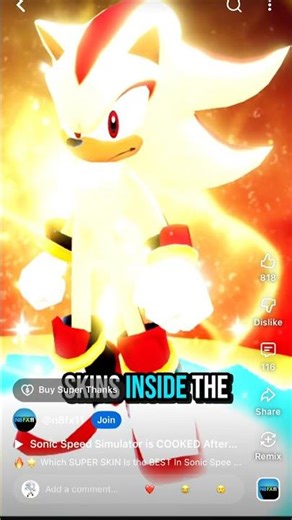 Which Tradeble Skin Is The Best In Sonic Speed Simulator (Roblox