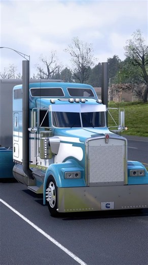 CAT C-16 Roars! Custom Kenworth W900 | American Truck Simulator #Shorts