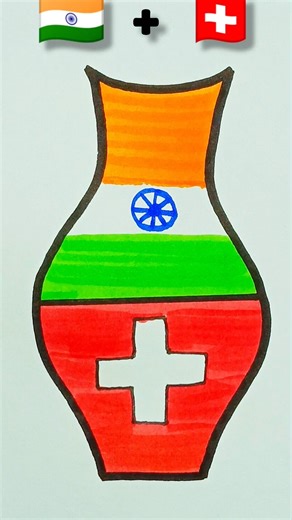 🇨🇭+🇮🇳 independence day | republic day 🙂🙂 #shorts #art #viral