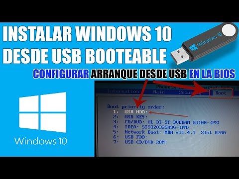 Instalar Windows 10 desde USB Booteable Paso a Paso/Arrancar USB desde BIOS/Particionar Disco Duro